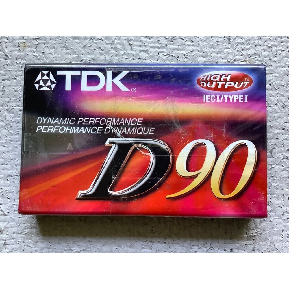 TDK D90 High Output IEC I Type I 90 Minute - Factory Sealed CS6